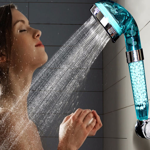 Immagine di Handheld Negative Ion SPA Pressurize Shower Head Bathroom Healthy Water Saving Spray Nozzle