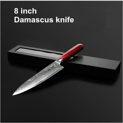 Immagine di FINDKING 8 inch Damascus Stainless Steel Knife Blade Color Wood Handle Damascus Knife Chef Knife