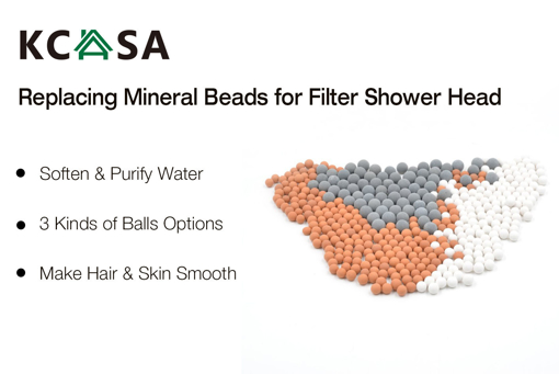 Immagine di KCASA Replacing Mineral Beads Negative Ions Ceramic Balls for KCASA KC-SH460 Filter Shower Head