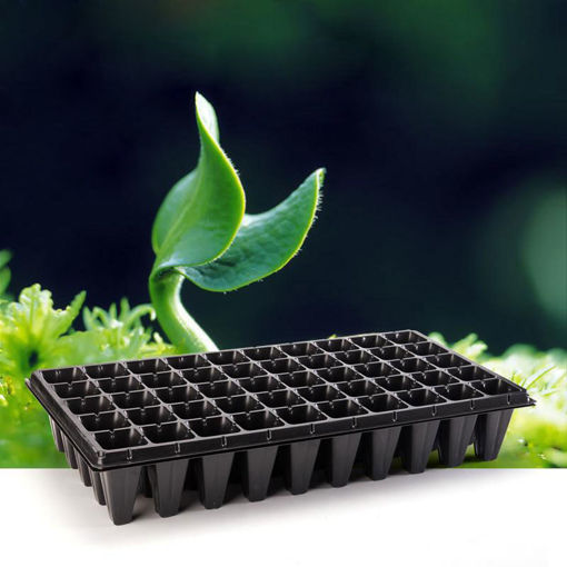 Picture of 21 32 50 Holes Vegetable Flower Seeds Growing Tray Garden Plant Nursery Seedling Plate pot