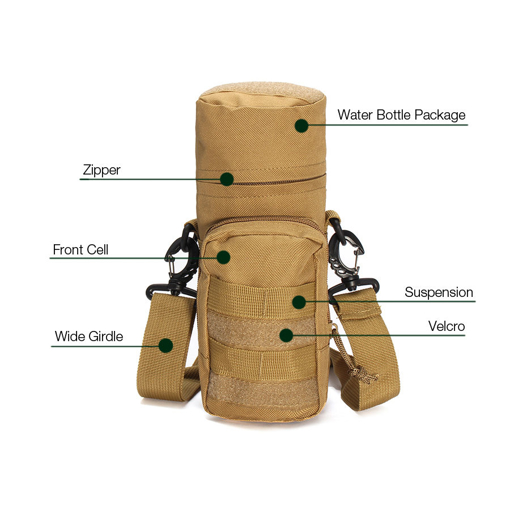Picture of Water Bottle Carrier Travel Climb Outdooors Waist Belt Tactical Kettle Bag Holder