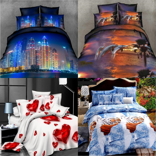 Picture of 4PCS Bedclothes 3D Elegant Print Bedding Sets Quilt Duvet Covers Pillowcases Decor