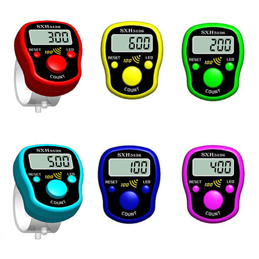 Immagine di Mini Stitch Marker Row Finger Counter LCD Display Electronic Digital Counter