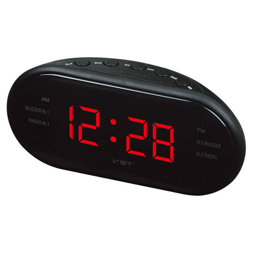 Immagine di VST ST-3 Led AM FM Radio Digital Brand Alarm Clock Backlight Snooze Electronic Designer