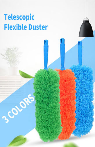 Immagine di Telescoping Flexible Duster Washable Anti Static Soft Microfiber Cleaning Brush Dust Cleaner