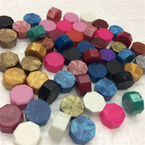 Immagine di 35Pcs Colorful Sealing Wax Beads Wax Seal Stamp Wedding Decor Supplies Invitation Stationer