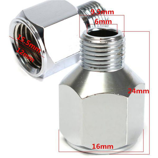 Picture of 4pcs Airbrush Hose Adaptor Fitting 1/4 Inch BSP Female to 1/8 Inch BSP Male Connector