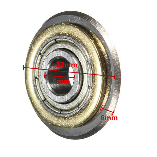 Picture of 22x6x6mm Rotary Bearing Cutting Wheel Tile Cutter Replacement Spare Blade Tool