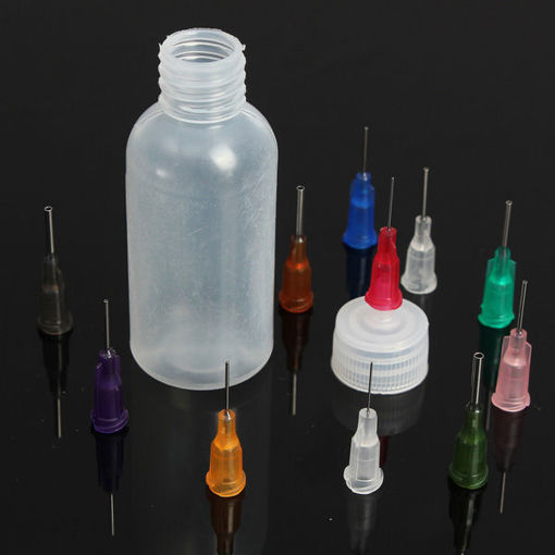 Picture of 30ml Needle Dispenser Bottle for Rosin Solder Flux Paste + 11 Needles