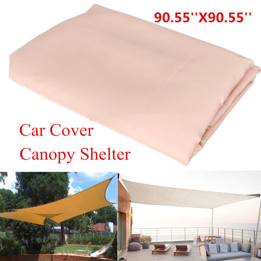 Immagine di 2x3m Patio Outdoor Shade Sail Garden Cover Mesh Net Polyester Car Window Awning Carport Canopy