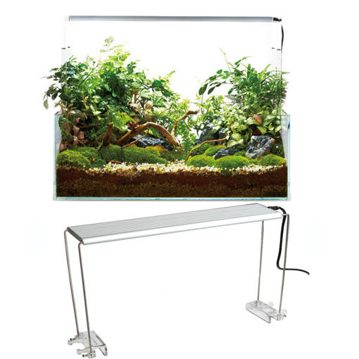 Immagine di 4PCS Stainless Steel Aquarium Stand For Aquatic High LED Light Lamp Fish Tank Holder Bracket Support