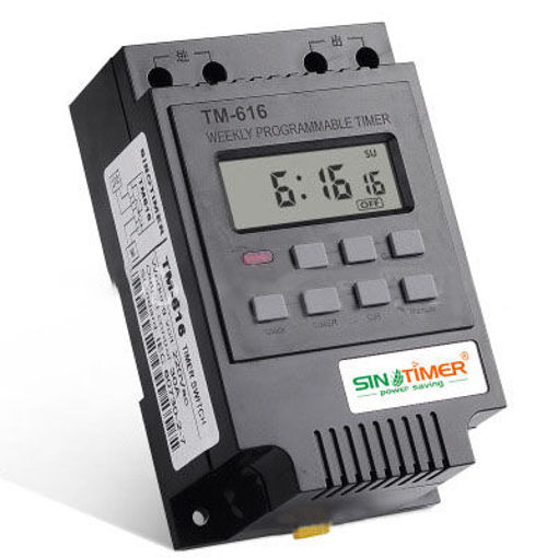 Immagine di 220V 110V 12V 30AMP TM616 Control Load 7 Days Programmable Digital TIME SWITCH Relay Timer Control