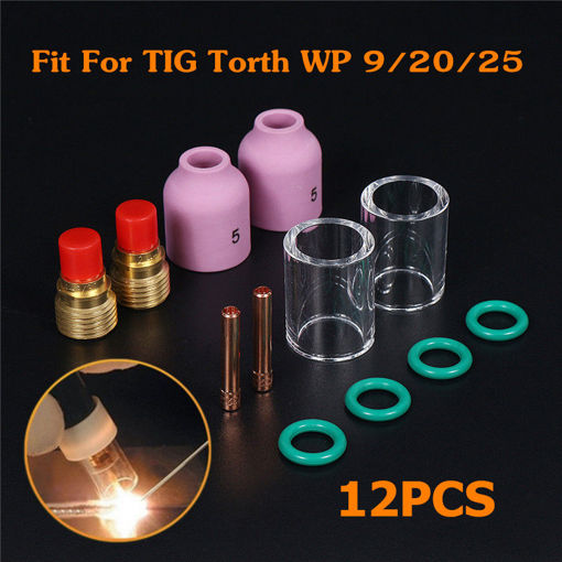 Immagine di 12Pcs TIG Welding Torch Gas Lens Collet Body Assorted Fit WP9/20/25