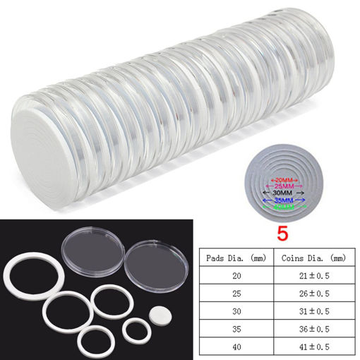 Immagine di 20pcs Round Coins Capsules Holders Portable Storage Box Cases Box Container Display