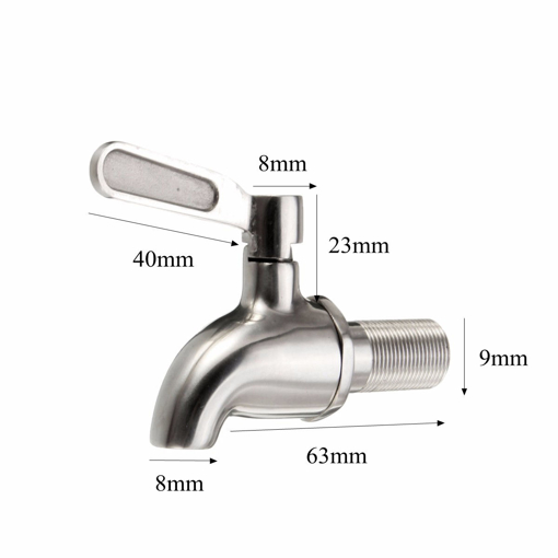 Picture of Stainless Steel Faucet Tap for 15-23mm Home Brew Barrel Fermenter Wine Beer Fridge Kegs