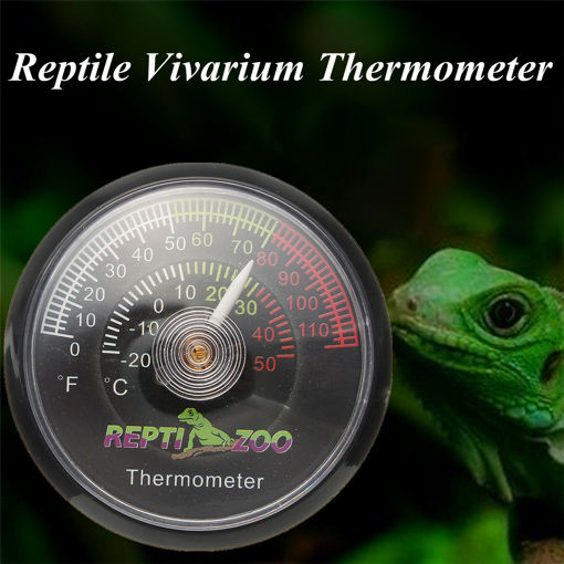 Picture of Reptile Tortoise Vivarium Terrarium Temperature Meter Thermometer with Colour Codes