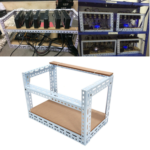 Picture of Crypto Coin Open Air Mining Miner Frame Rig Case up to 4 GPU ETH BTC Ethereum