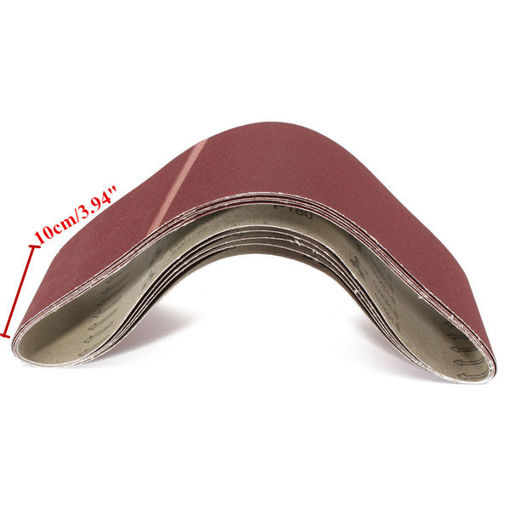 Immagine di 5pcs 100x915mm 180 Grit Sanding Belts Aluminum Oxide Abrasive Sanding Belts
