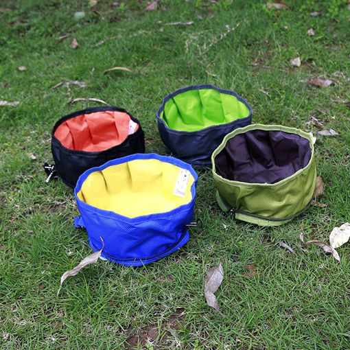 Immagine di Collapsible Waterproof Pet dog Bowl Portable Travel Bowl Foldable Expandable Cup Dish for Pet